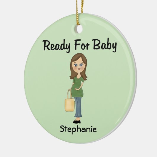 Klaar voor Baby gepersonaliseerd Ornament (Links)