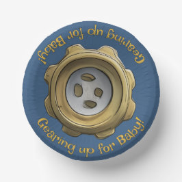 Klaar voor Baby! Robot Gear Blue Papieren Kommen