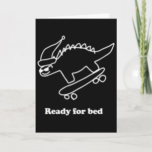 Klaar Voor Bed Dinosaurus Skateboarden  Kaart