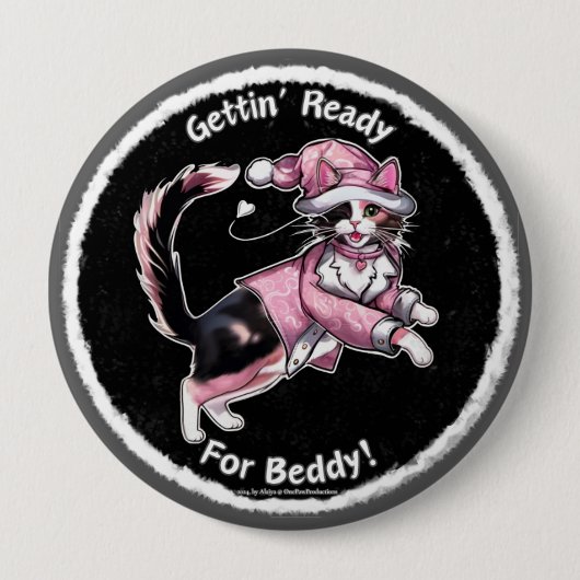 Klaar voor Beddy Pin Ronde Button 4,0 Cm (Voorkant)
