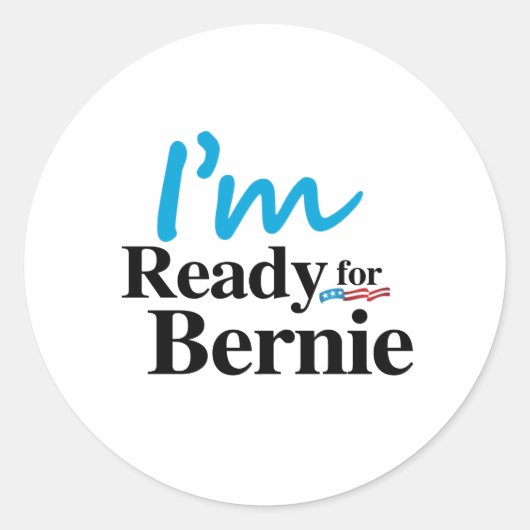Klaar voor Bernie 2016 Ronde Sticker (Voorkant)