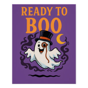 Klaar voor Boo - Grappig Halloween Ghost Poster