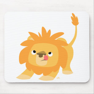 Klaar voor Cartoon in het voorjaar Lion Mousepad Muismat