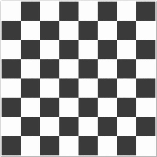 Klaar voor Checkers of Chess Anytime Sticker (Voorkant)