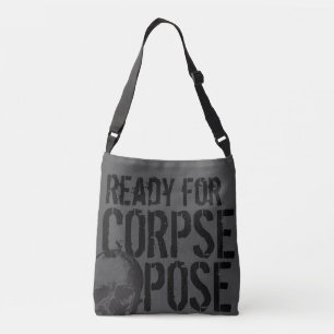 Klaar voor Corpse Pose   Bag   Grijs Crossbody Tas
