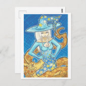 Klaar voor Dark Dragon + Witch Fantasy Art Briefka Briefkaart (Voorkant / Achterkant)