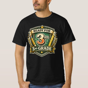Klaar voor de 3e klas Retro Potlood Terug naar Sch T-shirt