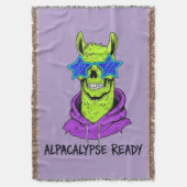 Klaar voor de Alpaccalypse Deken (Voorkant Verticaal)