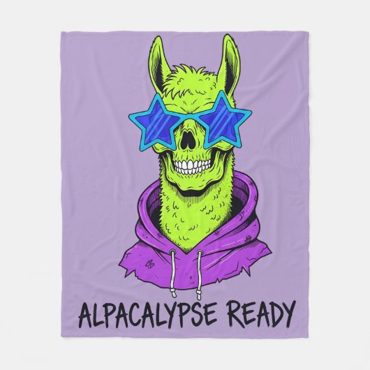 Klaar voor de Alpaccalypse Fleece Deken (Voorkant)