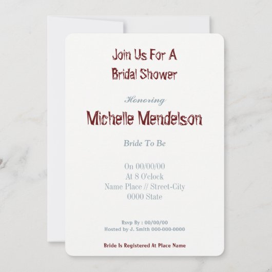 Klaar voor de douche kaart (Achterkant)