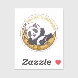 Klaar voor de droomwereld Hallo kleine panda in py Sticker