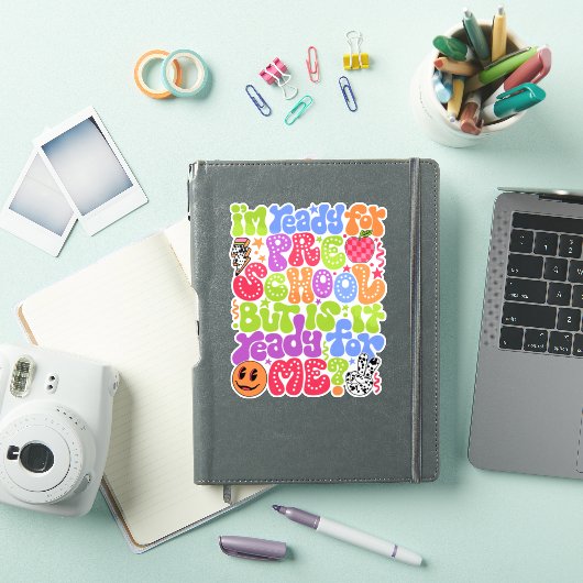 Klaar voor de eerste schooldag Back2School Sticker (iPad Cover)