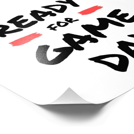 Klaar voor de game dag foto afdruk (Hoek)