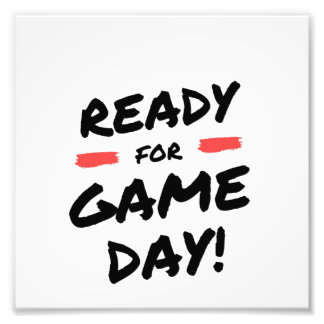 Klaar voor de game dag foto afdruk