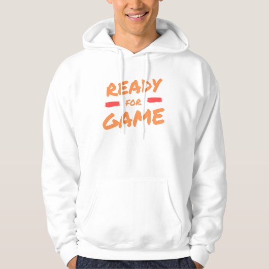 Klaar voor de game hoodie (Voorkant)
