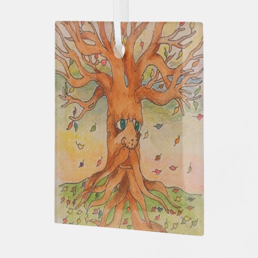 Klaar voor de Herfst Glas Ornament (Voorkant links)