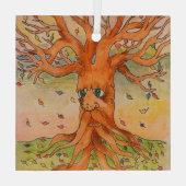 Klaar voor de Herfst Glas Ornament (Achterkant)