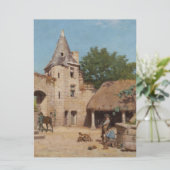 Klaar voor de jacht (middeleeuwse scène) kaart (Staand voorkant)