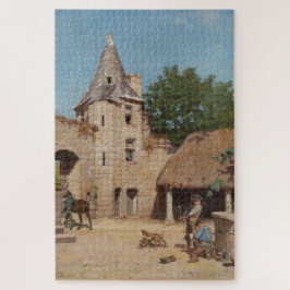 Klaar voor de jacht (middeleeuwse scène) legpuzzel