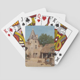 Klaar voor de jacht (middeleeuwse scène) pokerkaarten