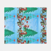 Klaar voor de kerstman en de Elven Fleece Deken (Voorkant (Horizontaal))