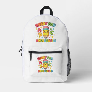 Klaar voor de kleuterschool Leuk potlood Regenboog Bedrukte Rugzak