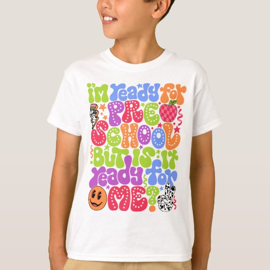 Klaar voor de kleuterschool Pre-K Readiness Back2S T-shirt (Voorkant)