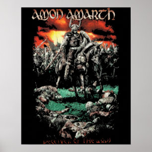 Klaar voor de oorlog Amon Amarth Retro Young Music Poster