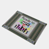 Klaar voor de party deurmat (Schuin)