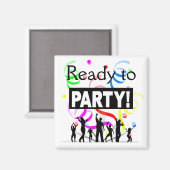 Klaar voor de party magneet (Voorkant / Achterkant)