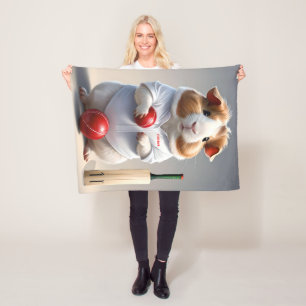 Klaar voor de pitch, cavia cricketer fleece deken