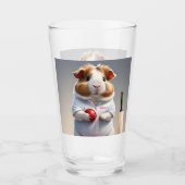 Klaar voor de pitch, cavia cricketer glas (Voorkant)