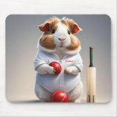 Klaar voor de pitch, cavia cricketer muismat (Voorkant)