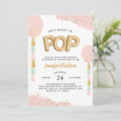 "Klaar voor de Pop" Baby shower Ballonnen Kaart (Staand voorkant)