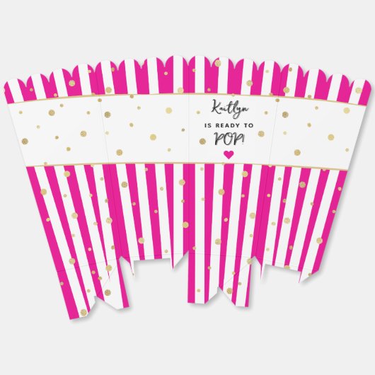 Klaar voor de Pop! Baby Shower Bedankdoosjes (Ongevouwen)