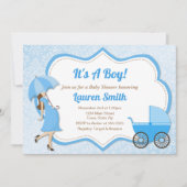 Klaar voor de Pop Baby shower Invitation Boy Kaart (Voorkant)