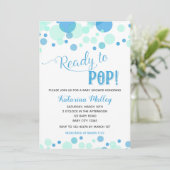 Klaar voor de Pop! Boy Baby shower Invitation Kaart (Staand voorkant)
