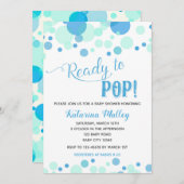 Klaar voor de Pop! Boy Baby shower Invitation Kaart (Voorkant / Achterkant)