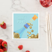 Klaar voor de Pop Gold Champagne Baby Blue Shower Servetten (Insitu)