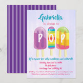 Klaar voor de POP Ice Poppen Baby shower Invitatio Kaart (Voorkant / Achterkant)
