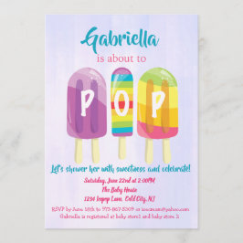 Klaar voor de POP Ice Poppen Baby shower Invitatio Kaart