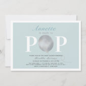 Klaar voor de Pop Modern Blue Balloon Baby shower Kaart (Voorkant)