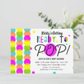 Klaar voor de Pop Modern Kleurrijk Baby shower Kaart (Staand voorkant)