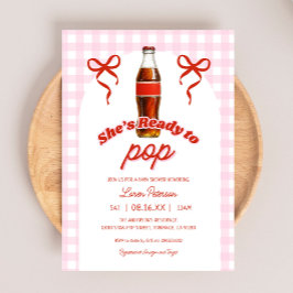 Klaar voor de Pop Pink Girl Soda Baby shower Kaart
