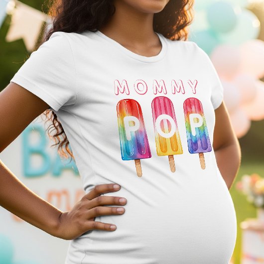 Klaar voor de Pop Popsicle Mommy Baby shower T-shirt