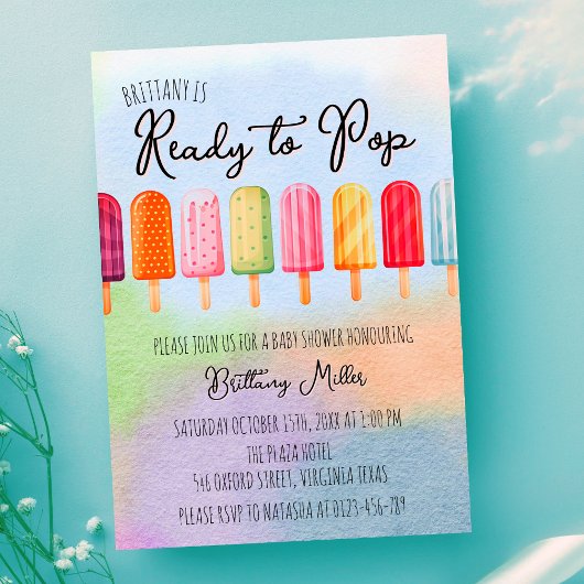 Klaar voor de Pop Popsicle Summer Baby shower Kaart