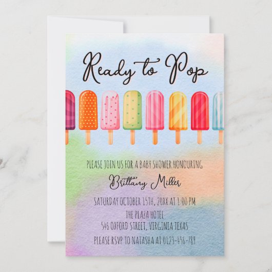 Klaar voor de Pop Popsicle Summer Baby shower Kaart (Voorkant)