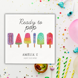 Klaar voor de Pop van Popsicle Baby shower Party Servet
