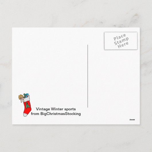 Klaar voor de skipistes feestdagenkaart (Achterkant)