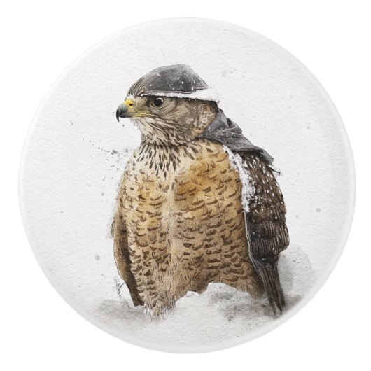 Klaar voor de sneeuwkeramische knop (Voorkant)